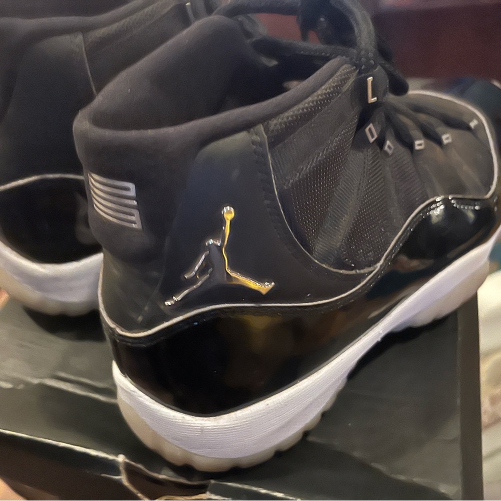 Jordan Black and Gold Men's Athletic Shoes